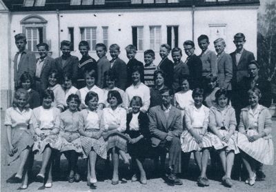 Skolklass med lärare fotograferade framför skolbyggnad
Nyckelord: Elever Skolbyggnad Skolklass Skolfoto Skolfotografi Klassfoto Klassfotografi