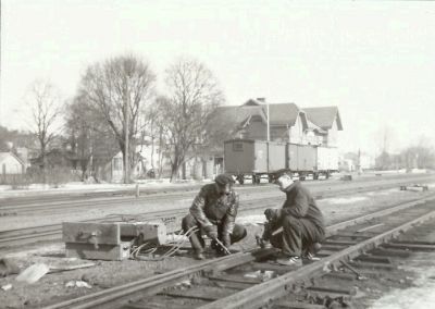 Svetsningsarbete på järnväg
Nyckelord: Järnväg Järnvägsvagn Järnvägsstation Svetsutrustning