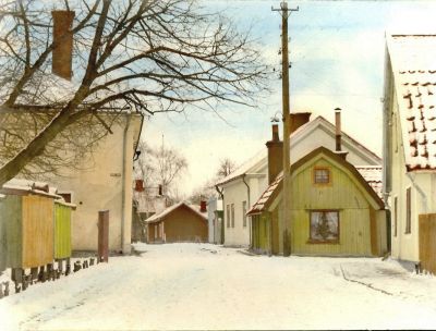 Vintrig gatuvy
