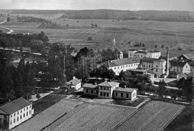 Vy från Stadsbebyggelse från höjd
