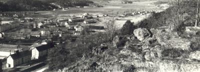 Stadsvy från höjd
